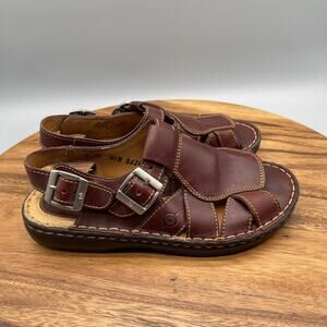 Born Leather Sandals Womens Size 7M Brown Leather Fisherman Casual Comfort Shoes